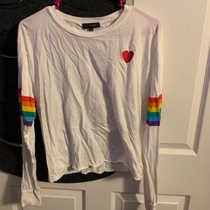 Rainbow crop tee